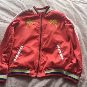 Coral Bomber Jacket... endless summer on the back